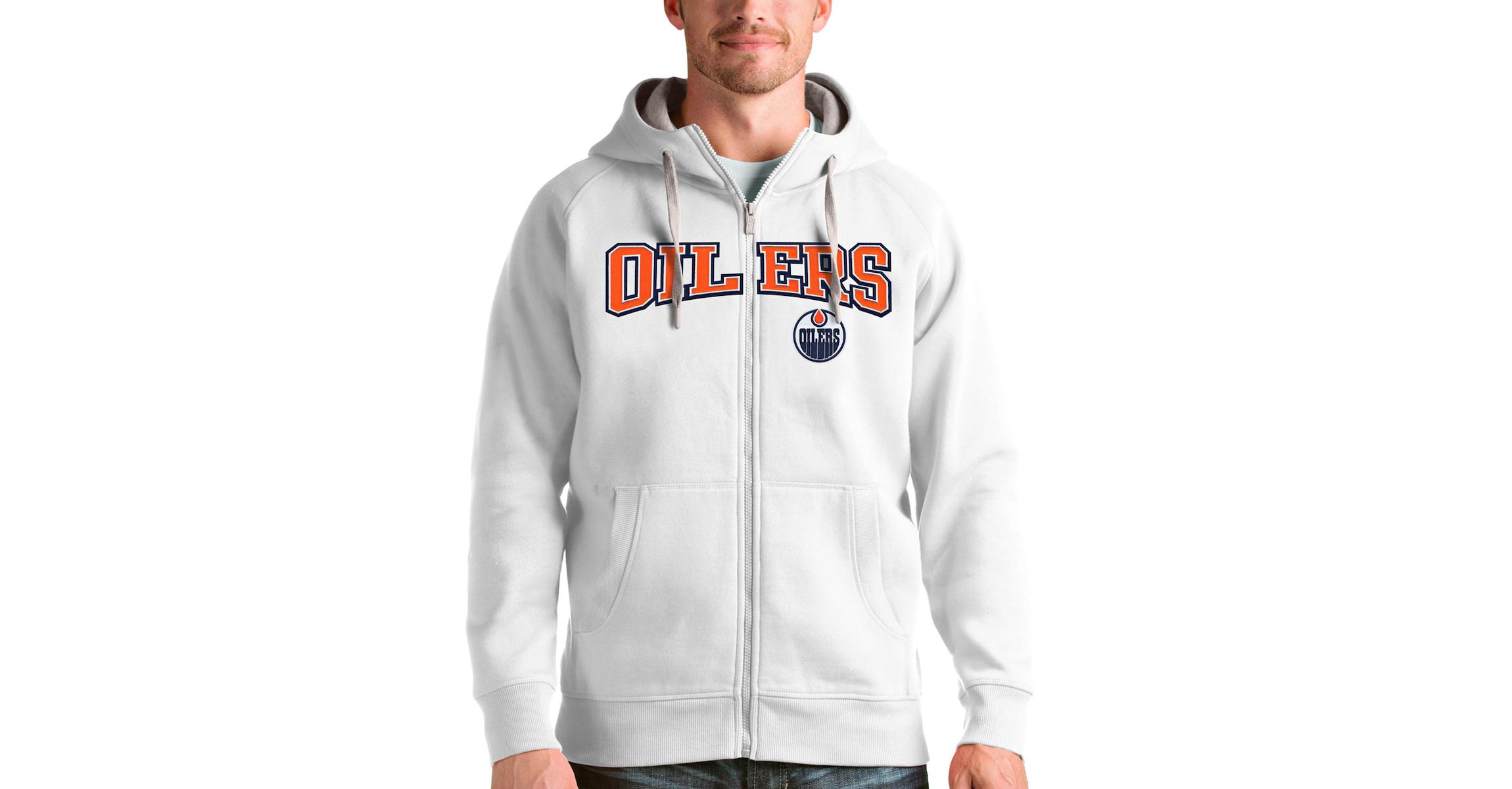 NHL Edmonton Oilers Wordmark Victory Full-Zip Hoodie