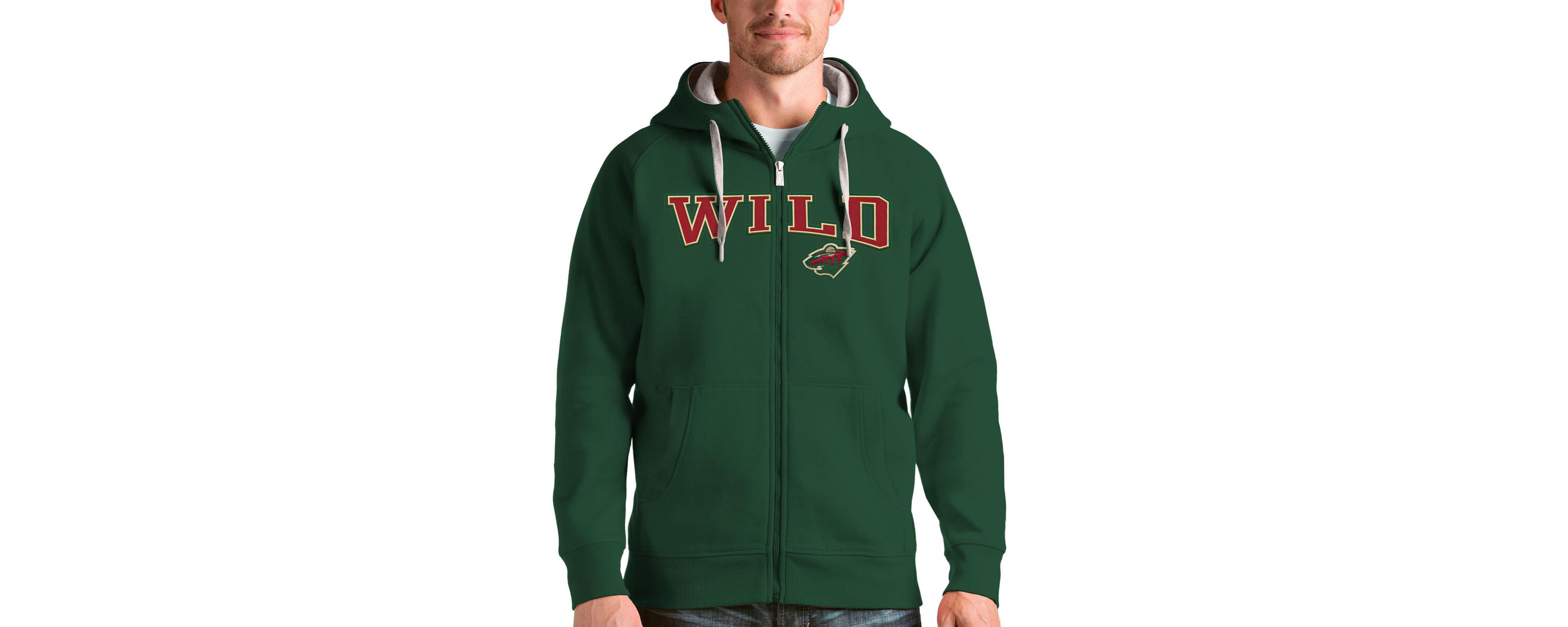 NHL Hunter Minnesota Wild Wordmark Victory Full-Zip Hoodie