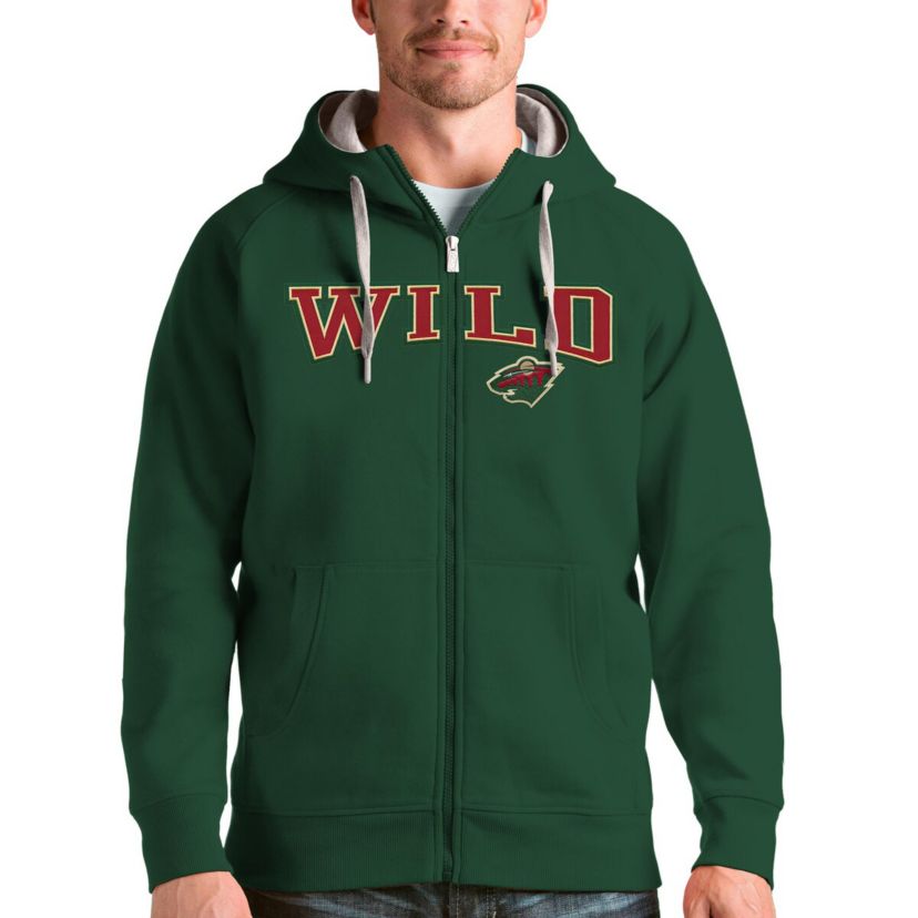 NHL Hunter Minnesota Wild Wordmark Victory Full-Zip Hoodie