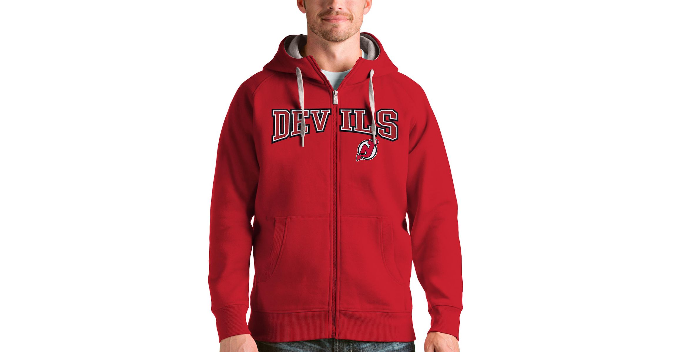 NHL New Jersey Devils Wordmark Victory Full-Zip Hoodie
