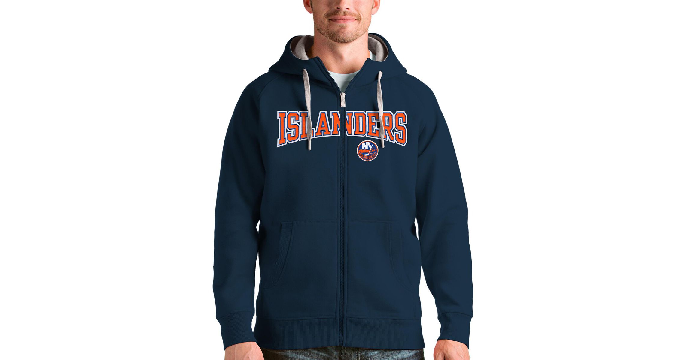 NHL New York Islanders Wordmark Victory Full-Zip Hoodie