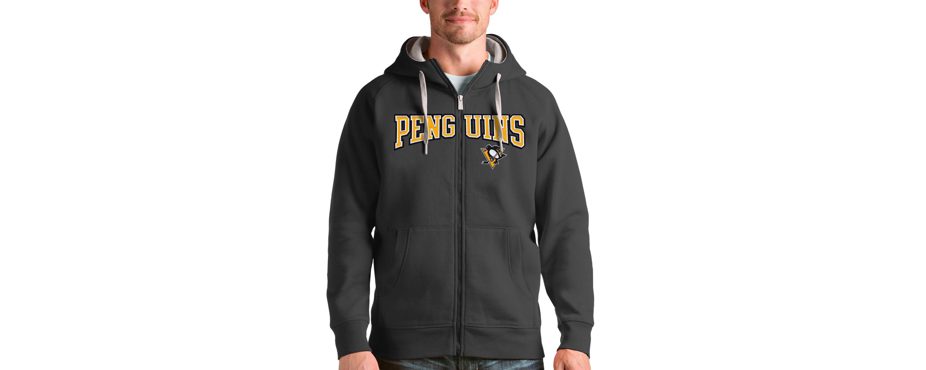NHL Pittsburgh Penguins Wordmark Victory Full-Zip Hoodie