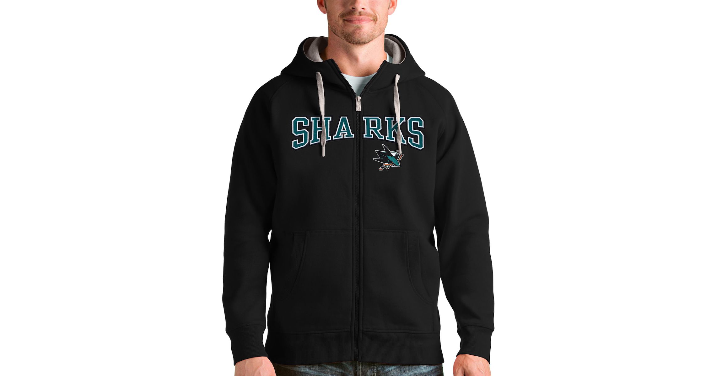 NHL San Jose Sharks Wordmark Victory Full-Zip Hoodie
