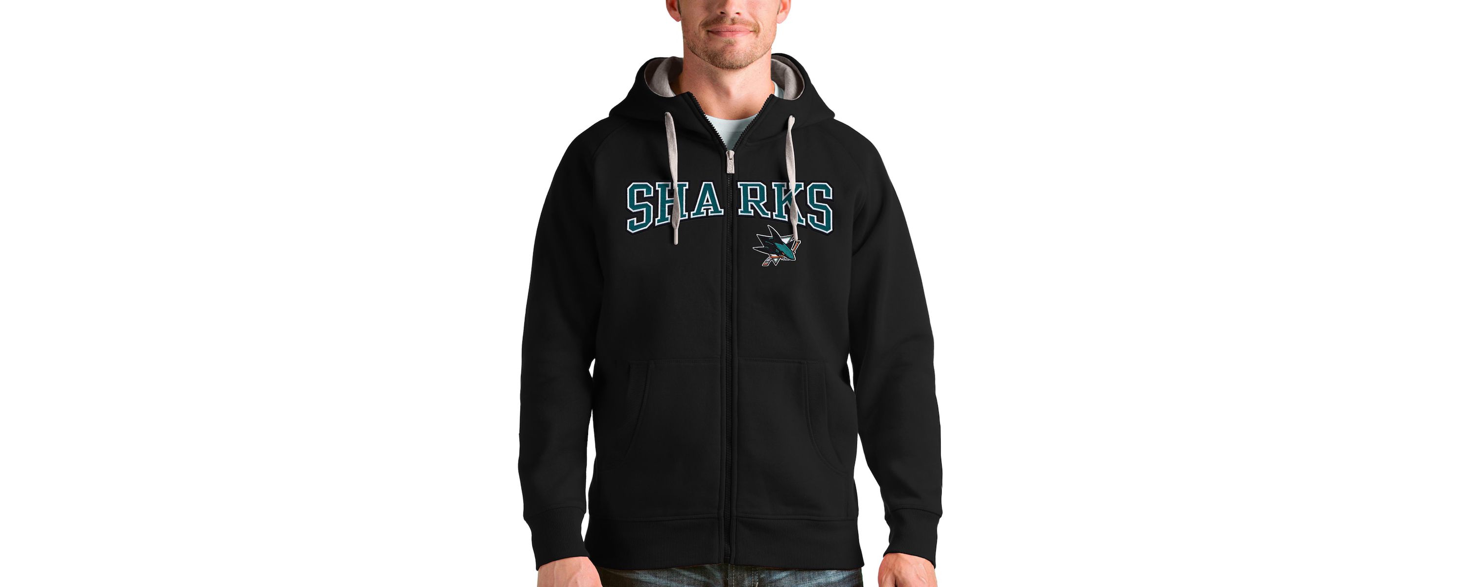 NHL San Jose Sharks Wordmark Victory Full-Zip Hoodie