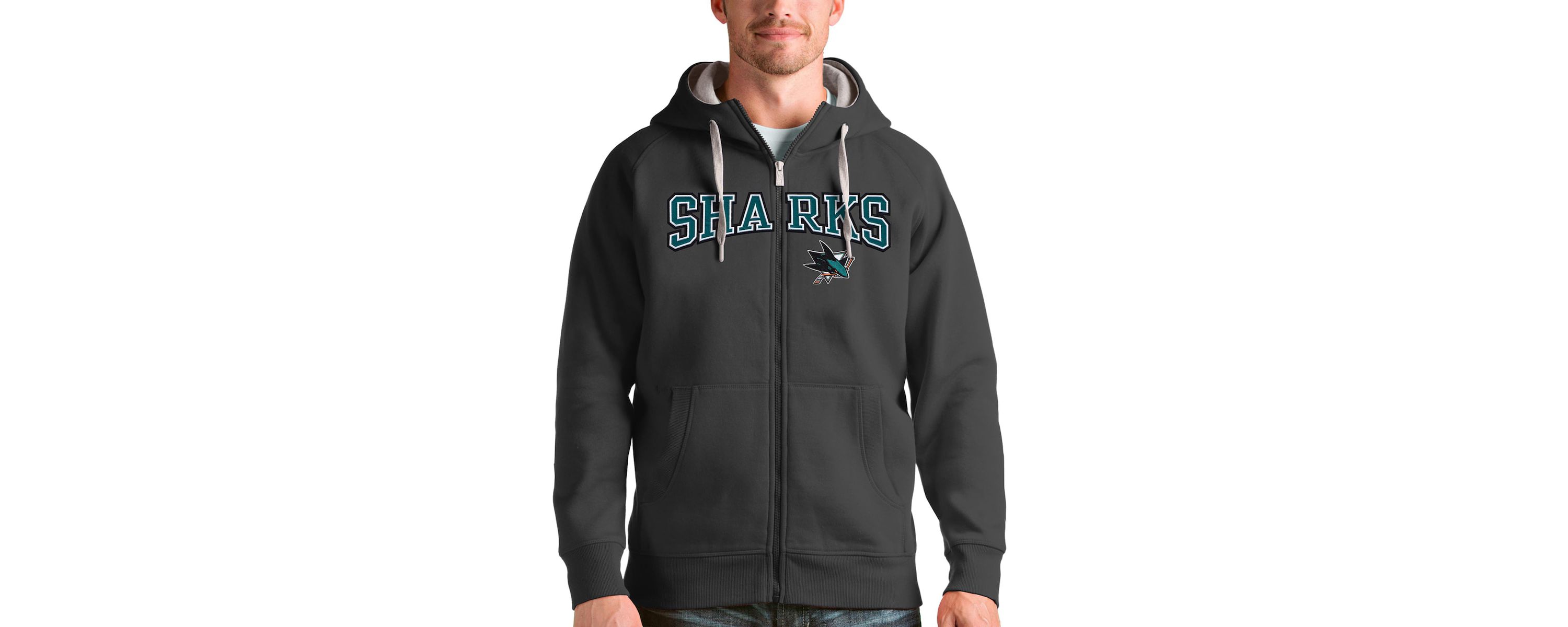 NHL San Jose Sharks Wordmark Victory Full-Zip Hoodie