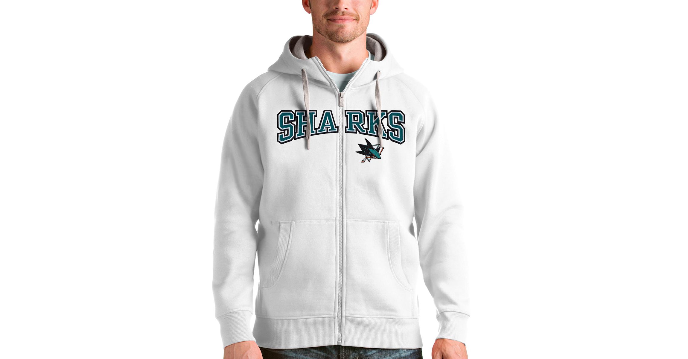 NHL San Jose Sharks Wordmark Victory Full-Zip Hoodie
