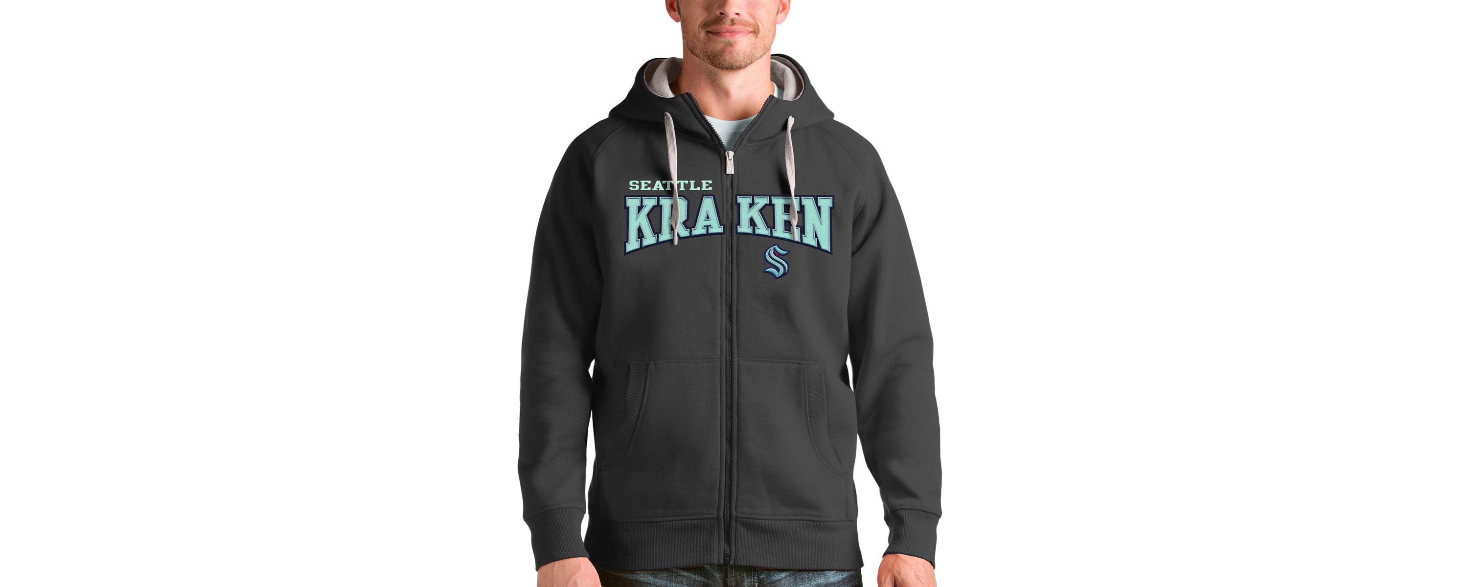 NHL Seattle Kraken Wordmark Victory Full-Zip Hoodie