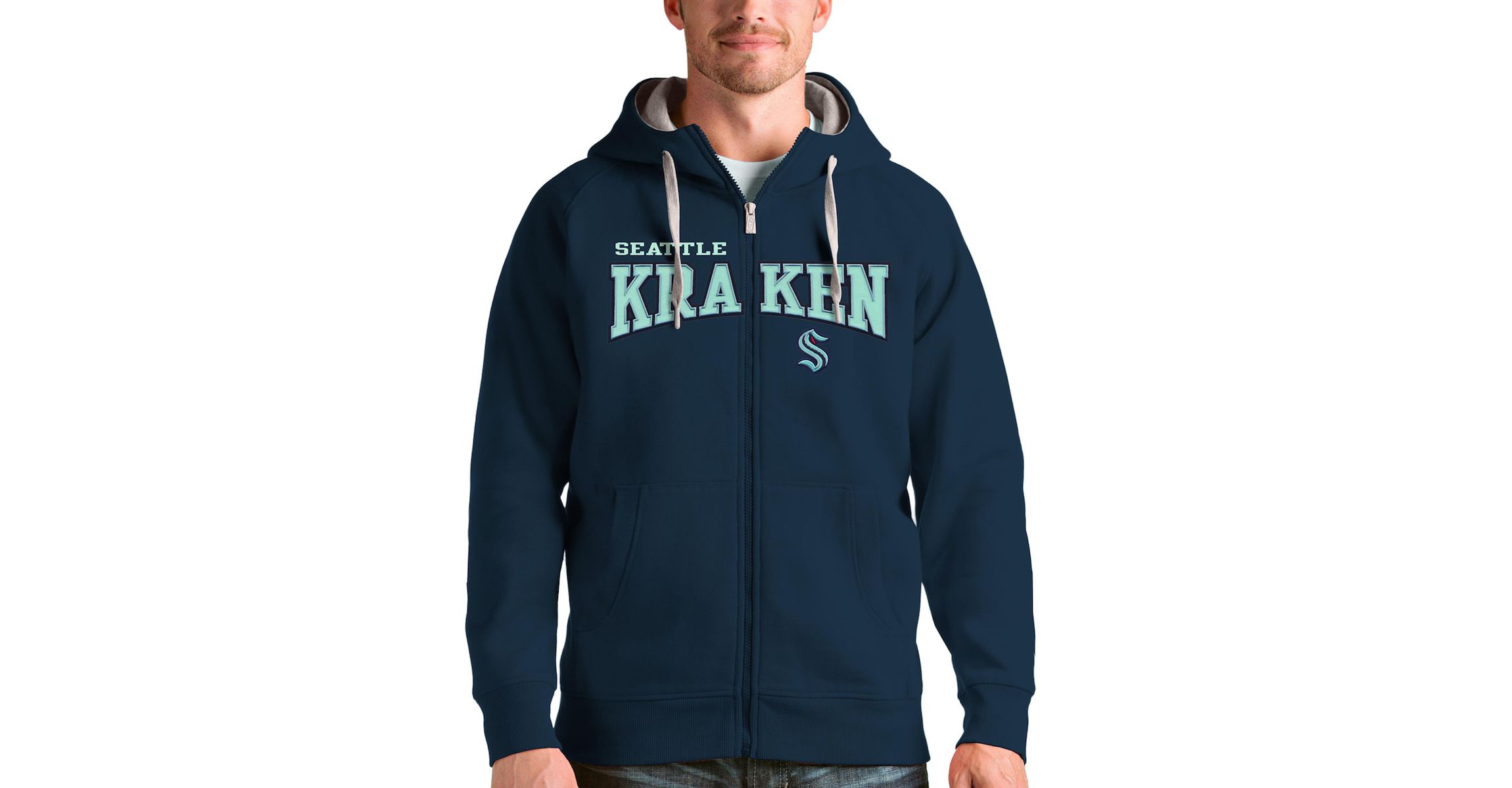 NHL Seattle Kraken Wordmark Victory Full-Zip Hoodie