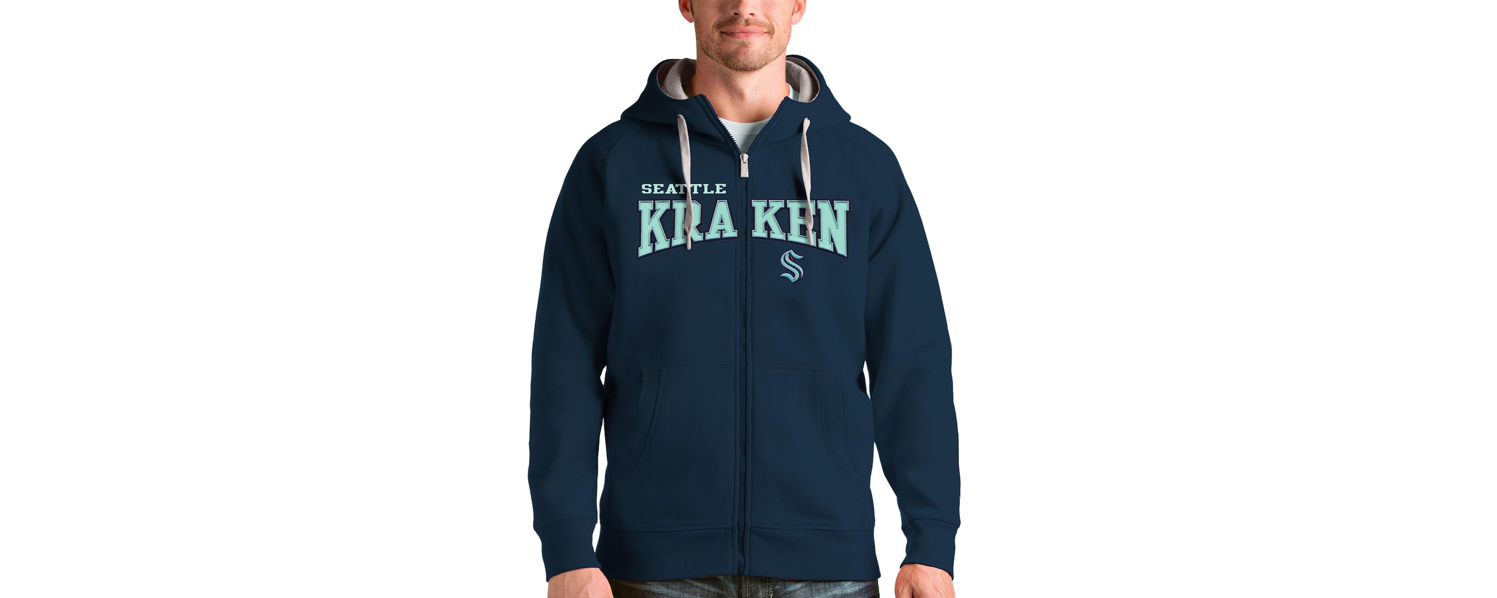 NHL Seattle Kraken Wordmark Victory Full-Zip Hoodie