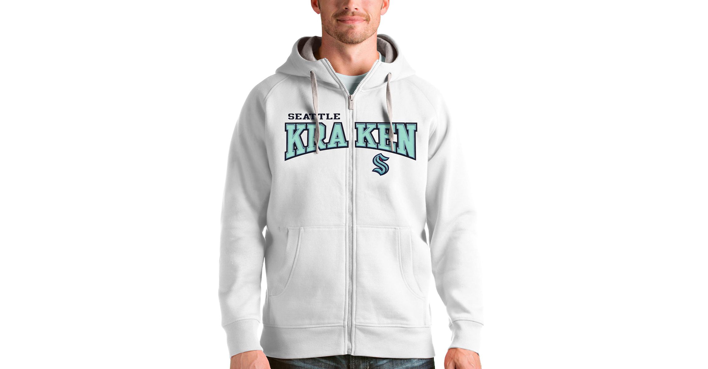 NHL Seattle Kraken Wordmark Victory Full-Zip Hoodie