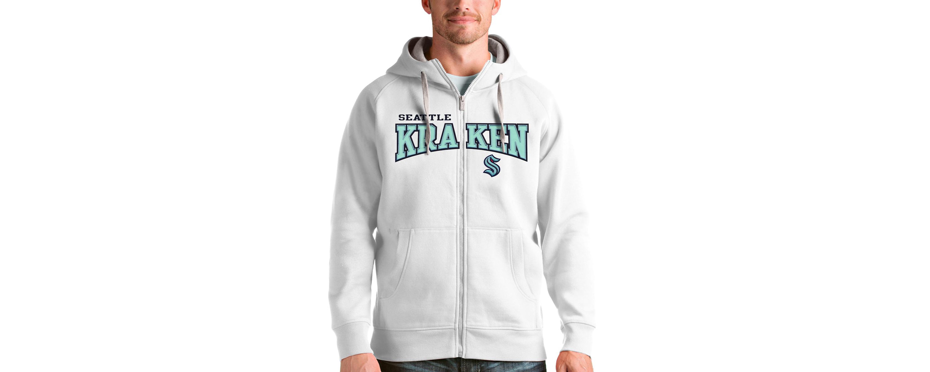 NHL Seattle Kraken Wordmark Victory Full-Zip Hoodie