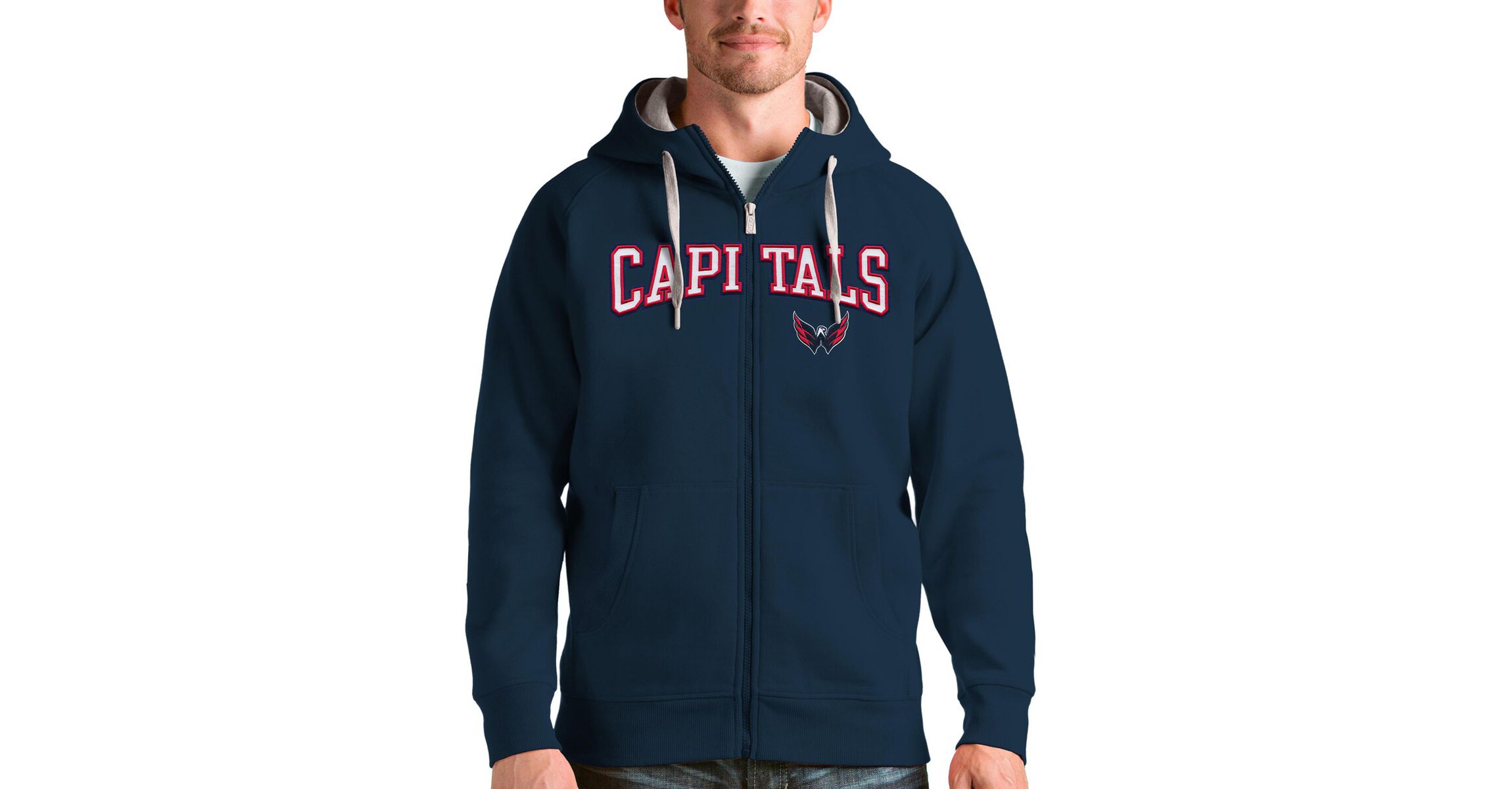 NHL Washington Capitals Wordmark Victory Full-Zip Hoodie