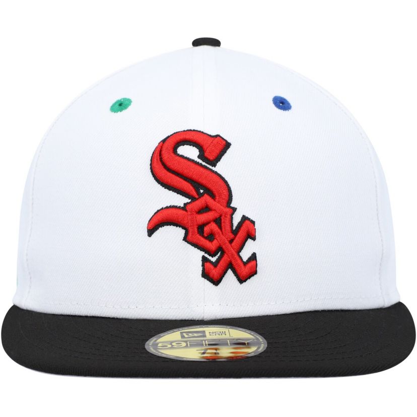 Chicago White Sox MLB White/Black Chicago Sox 95th Anniversary Primary Eye 59FIFTY Fitted Hat