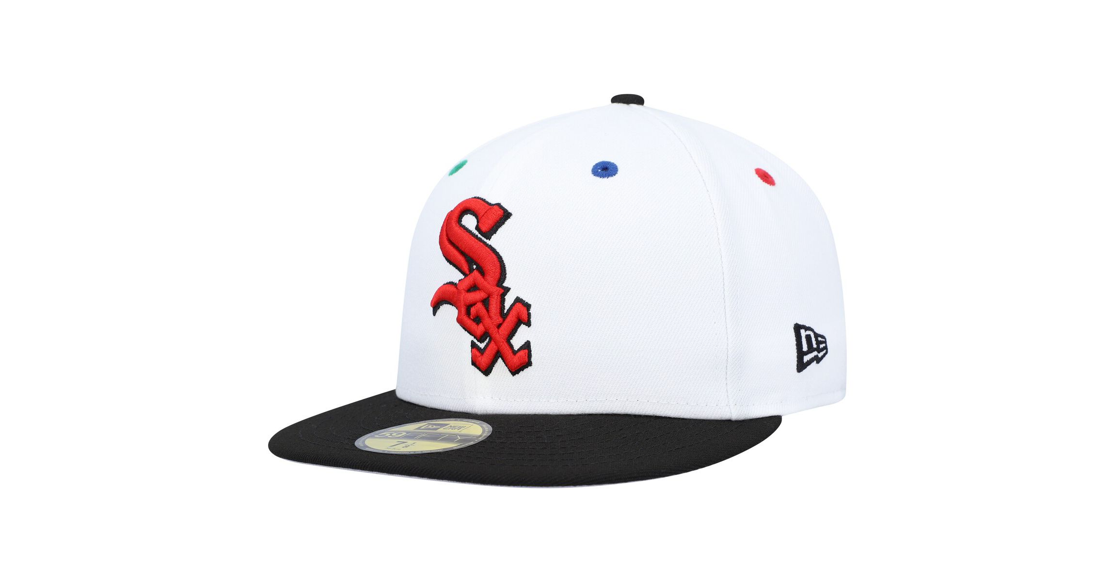 Chicago White Sox MLB White/Black Chicago Sox 95th Anniversary Primary Eye 59FIFTY Fitted Hat