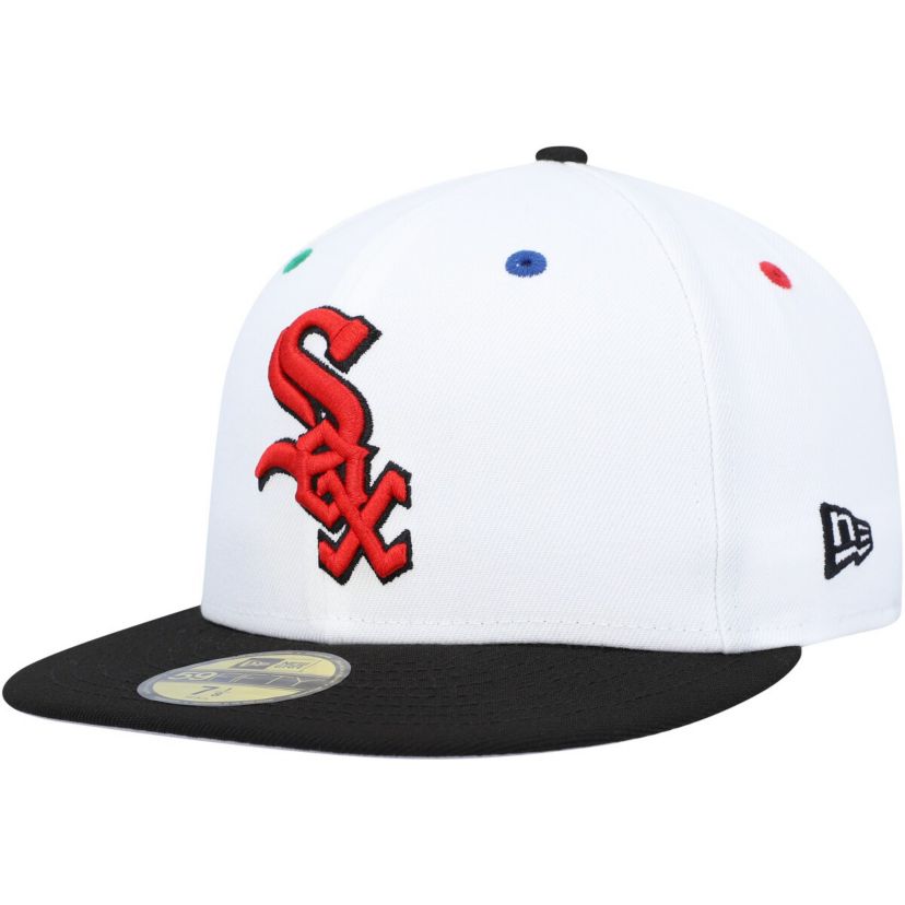 Chicago White Sox MLB White/Black Chicago Sox 95th Anniversary Primary Eye 59FIFTY Fitted Hat