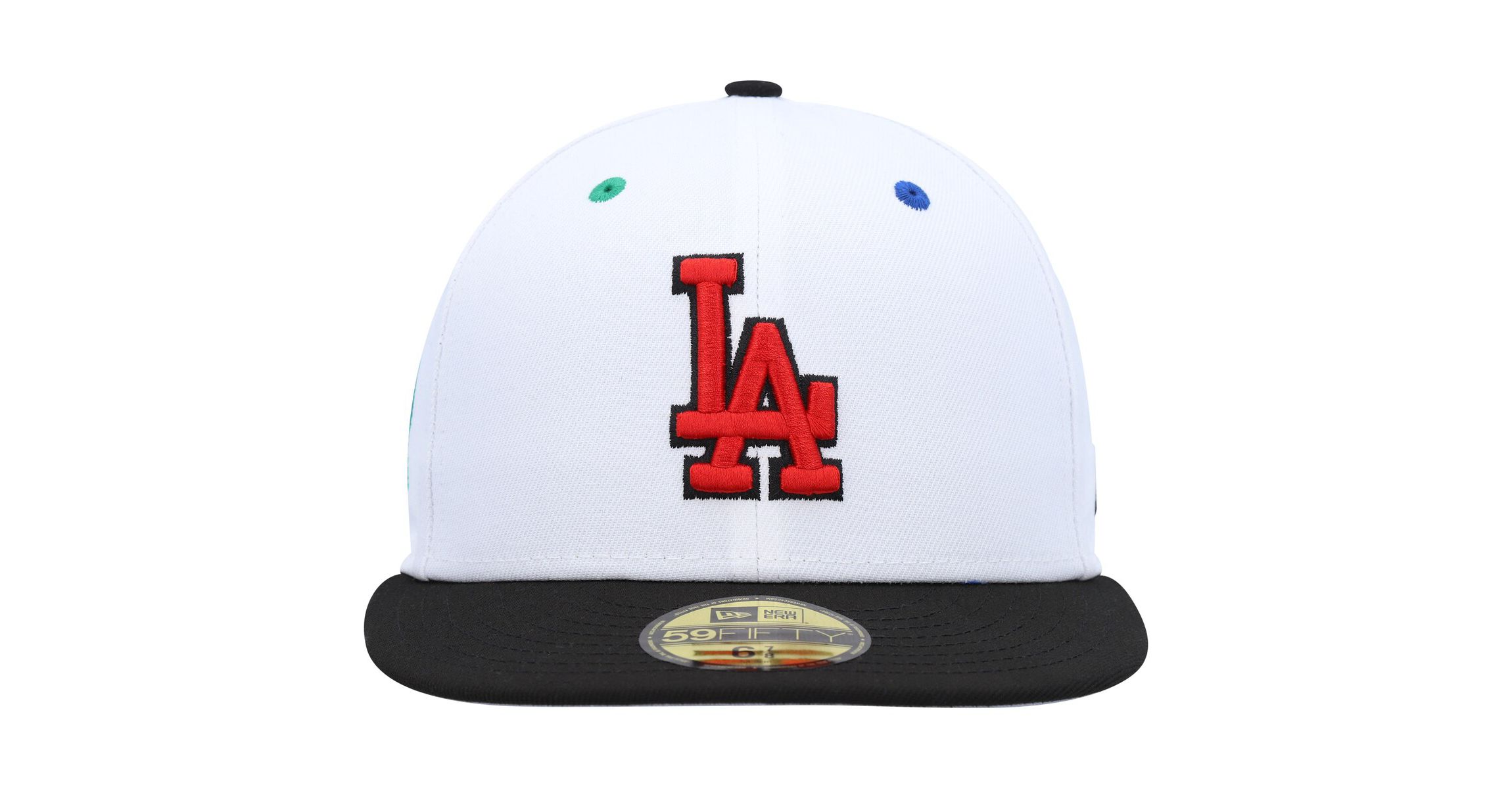 MLB White/Black Los Angeles Dodgers 60th Anniversary Primary Eye 59FIFTY Fitted Hat