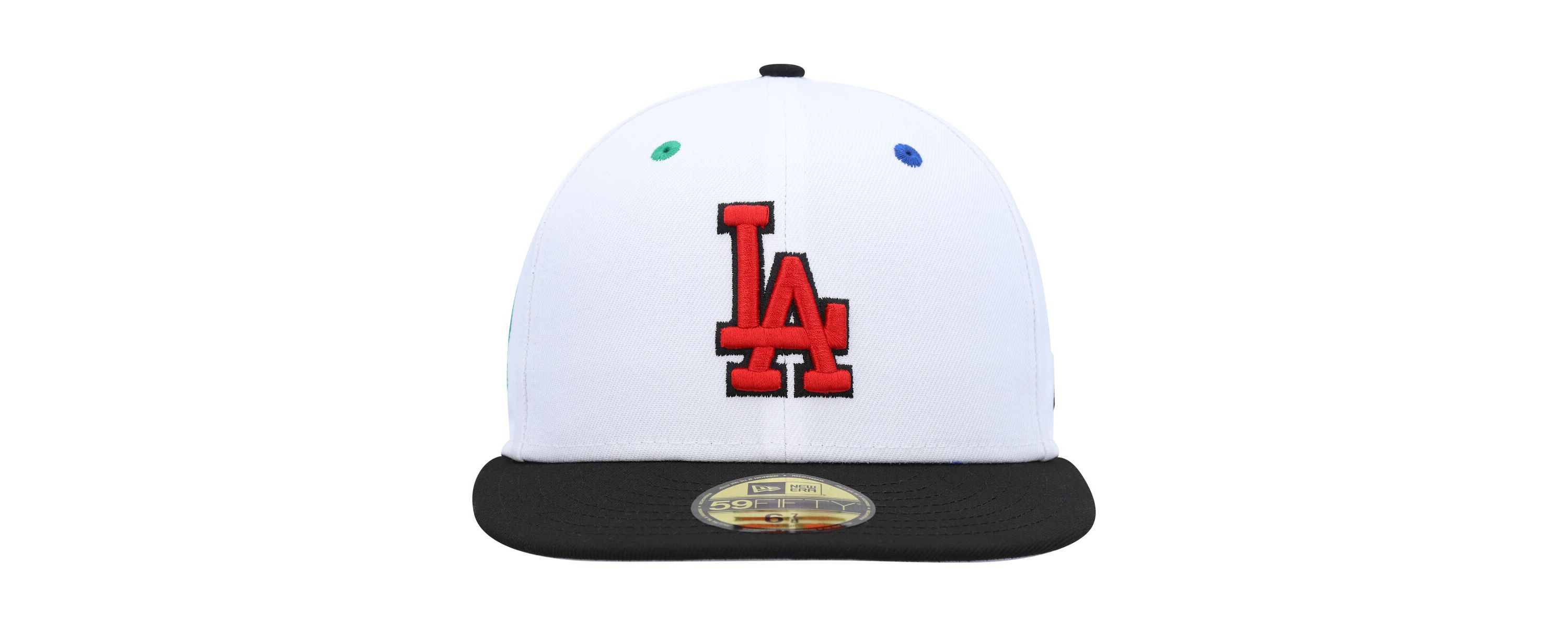 MLB White/Black Los Angeles Dodgers 60th Anniversary Primary Eye 59FIFTY Fitted Hat