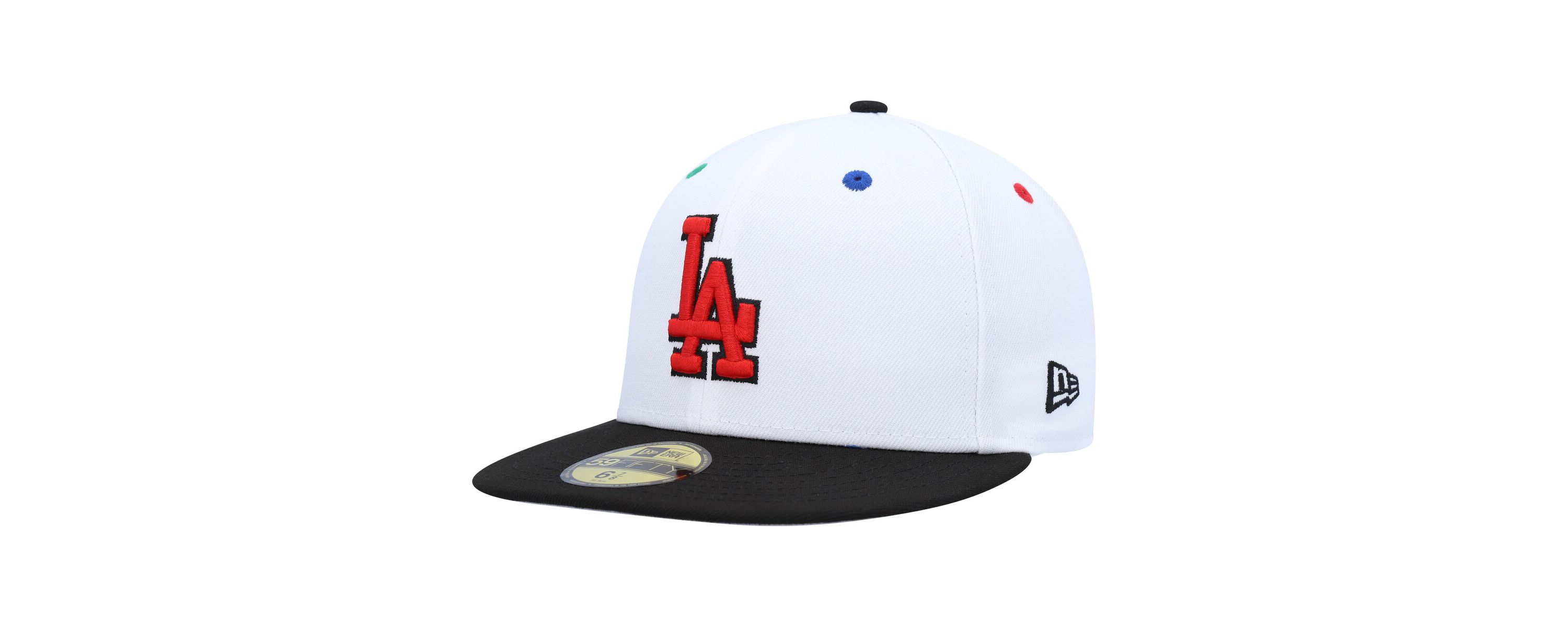 MLB White/Black Los Angeles Dodgers 60th Anniversary Primary Eye 59FIFTY Fitted Hat