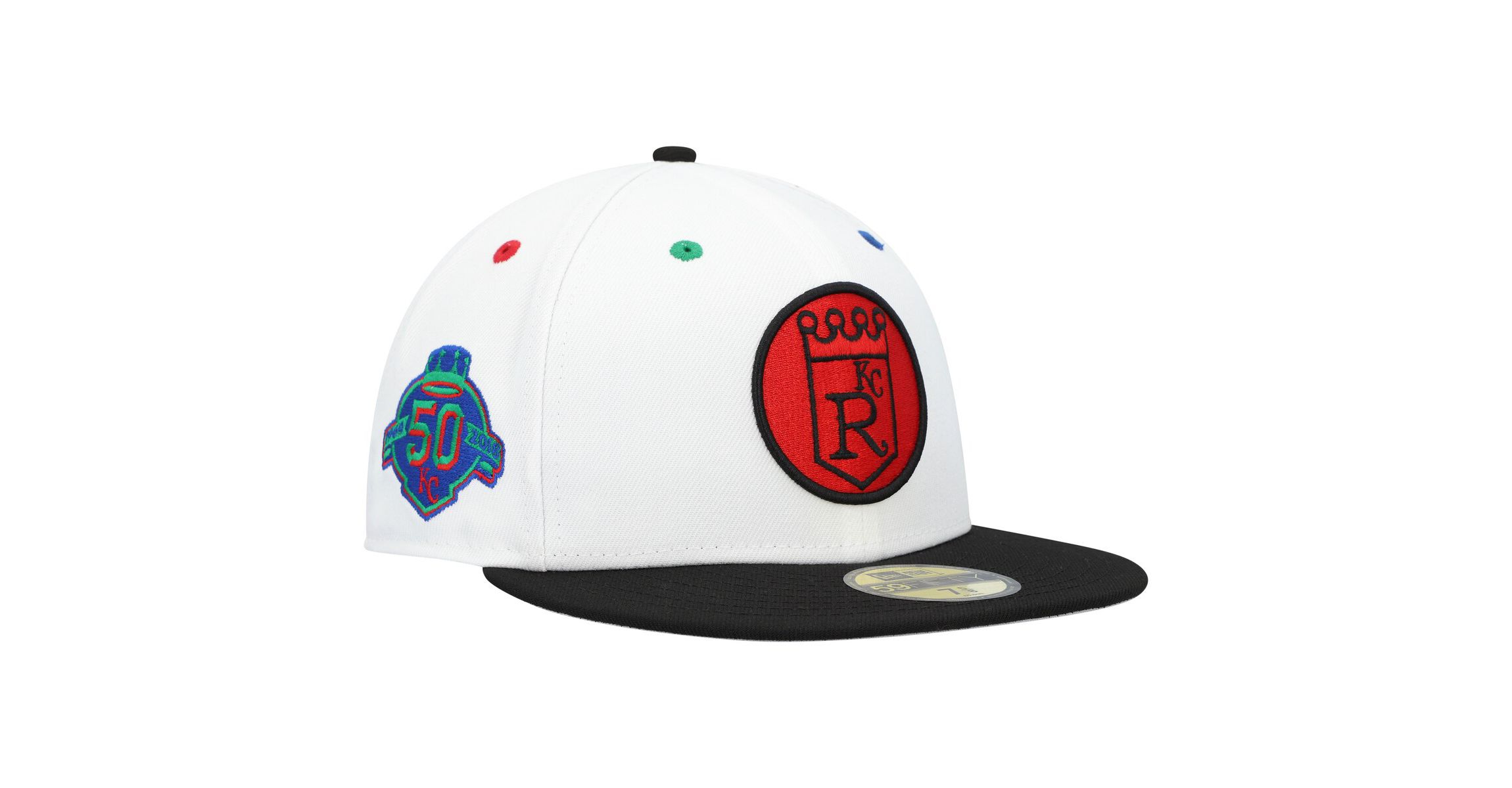 MLB White/Black Kansas City Royals Primary Eye 59FIFTY Fitted Hat