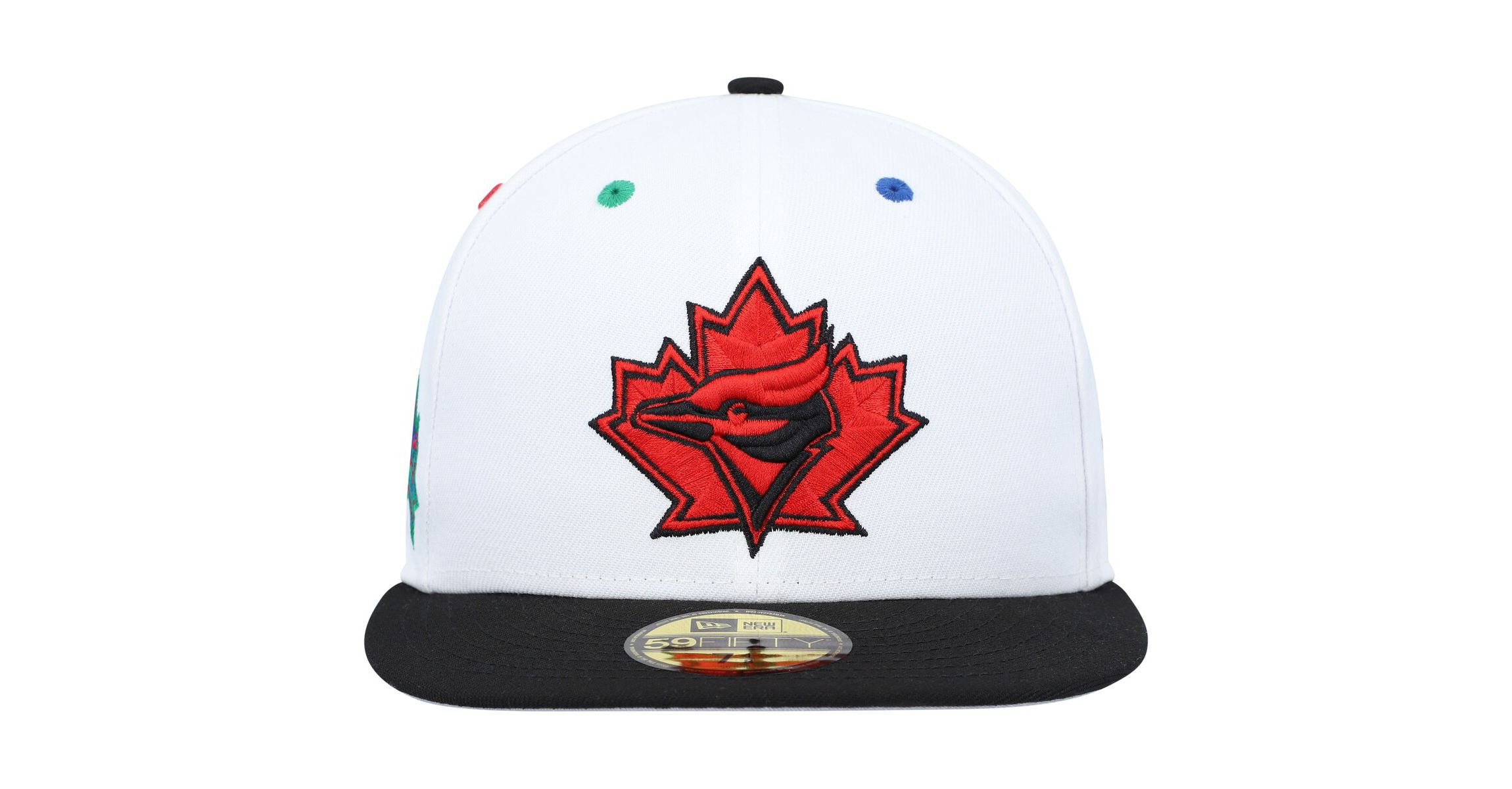 Toronto Blue Jays MLB White/Black Toronto Jays 25th Anniversary Primary Eye 59FIFTY Fitted Hat