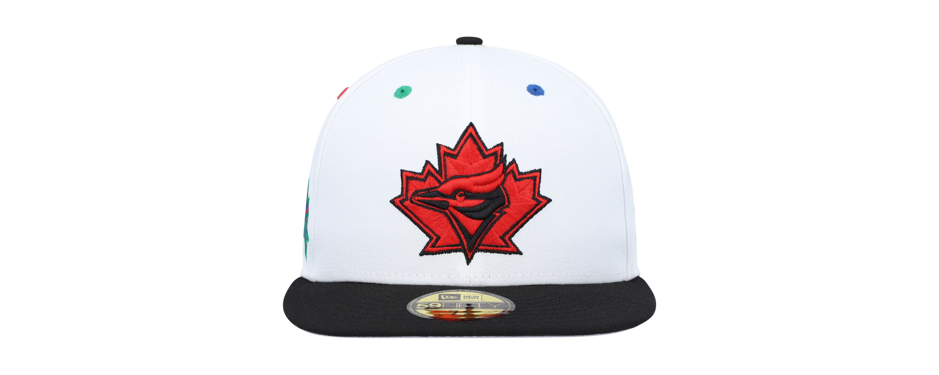 Toronto Blue Jays MLB White/Black Toronto Jays 25th Anniversary Primary Eye 59FIFTY Fitted Hat