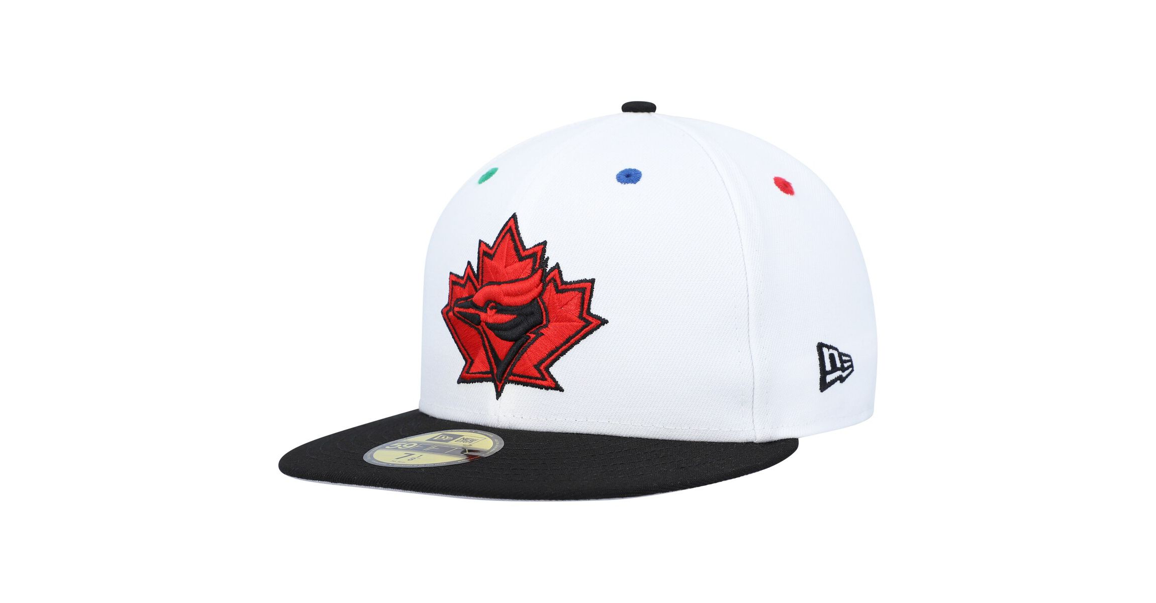 Toronto Blue Jays MLB White/Black Toronto Jays 25th Anniversary Primary Eye 59FIFTY Fitted Hat