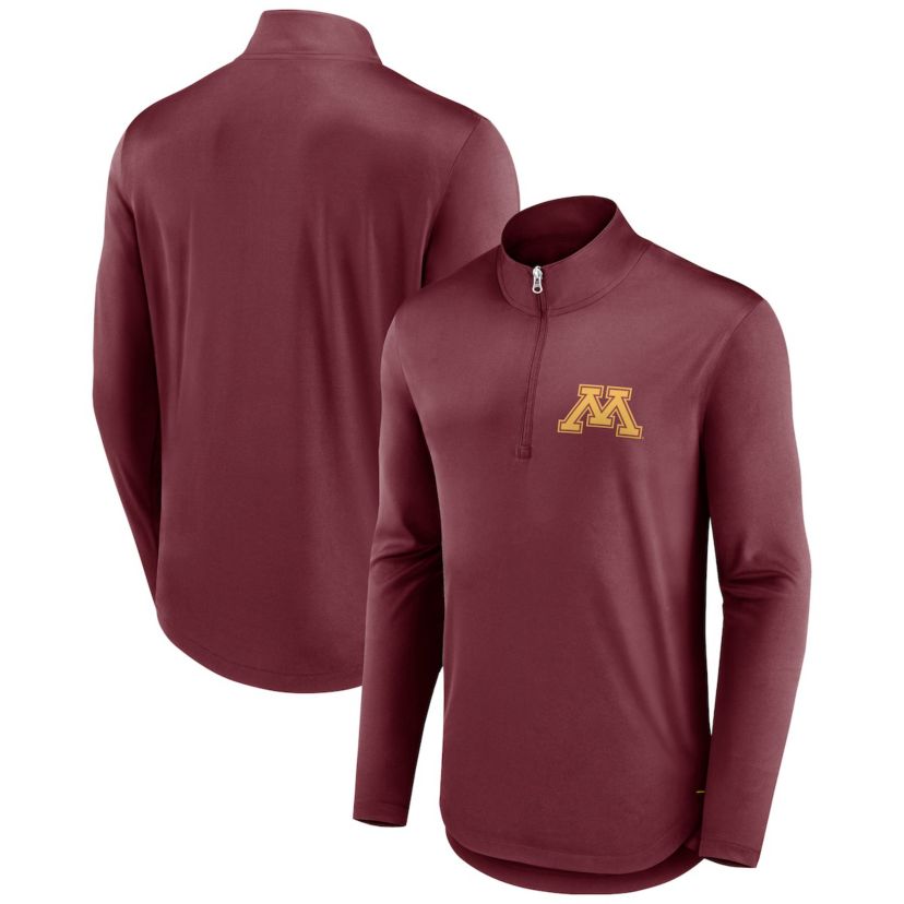 NCAA Fanatics Minnesota Golden Gophers Tough Minded Quarter-Zip Top
