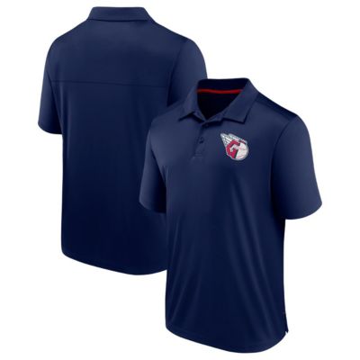 Men's MLB Fanatics Cleveland Guardians Hands Down Polo, Navy Blue, Small