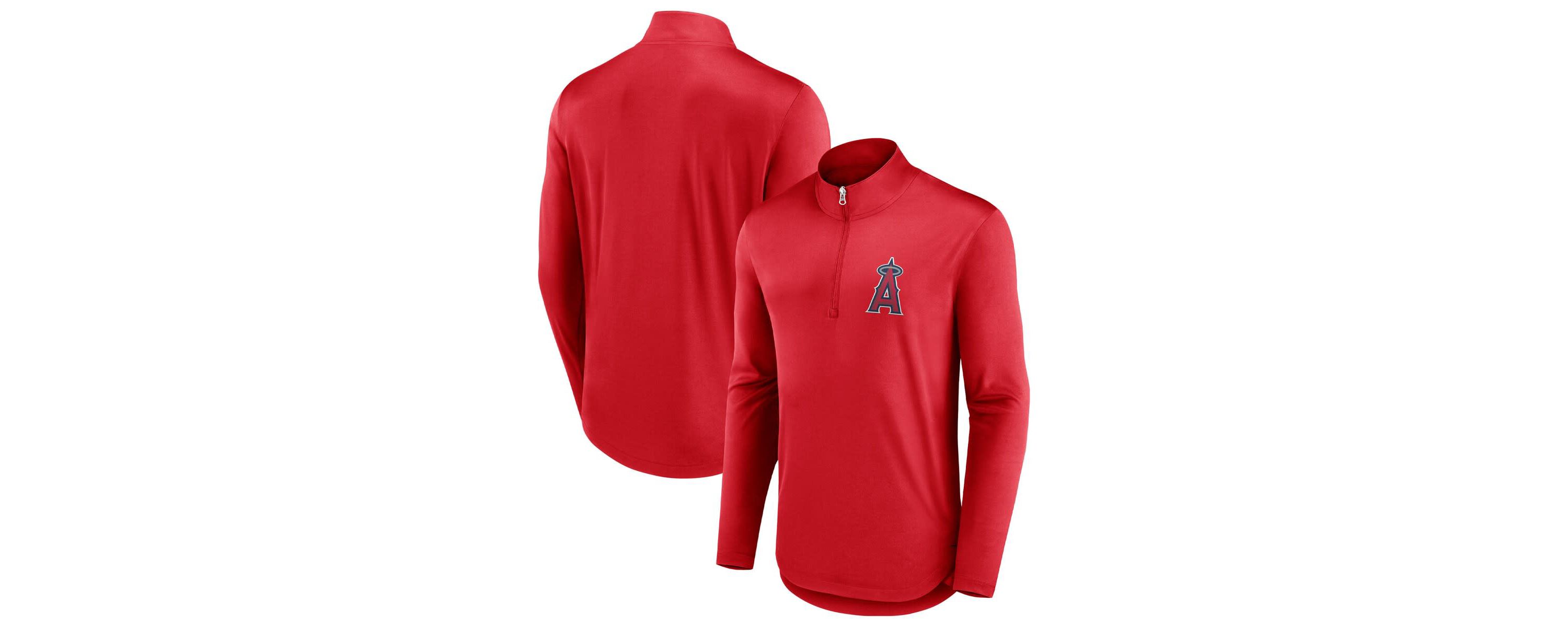 MLB Fanatics Los Angeles Angels Tough Minded Lightweight Quarter-Zip Pullover