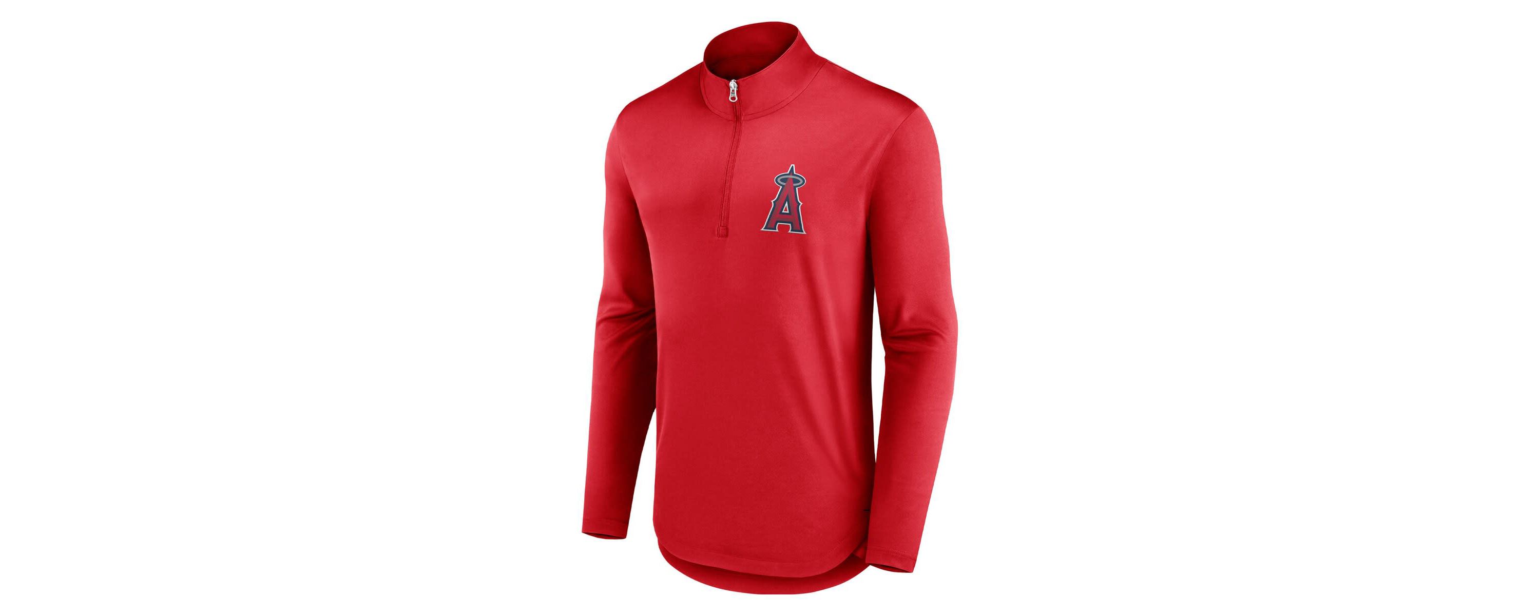 MLB Fanatics Los Angeles Angels Tough Minded Lightweight Quarter-Zip Pullover