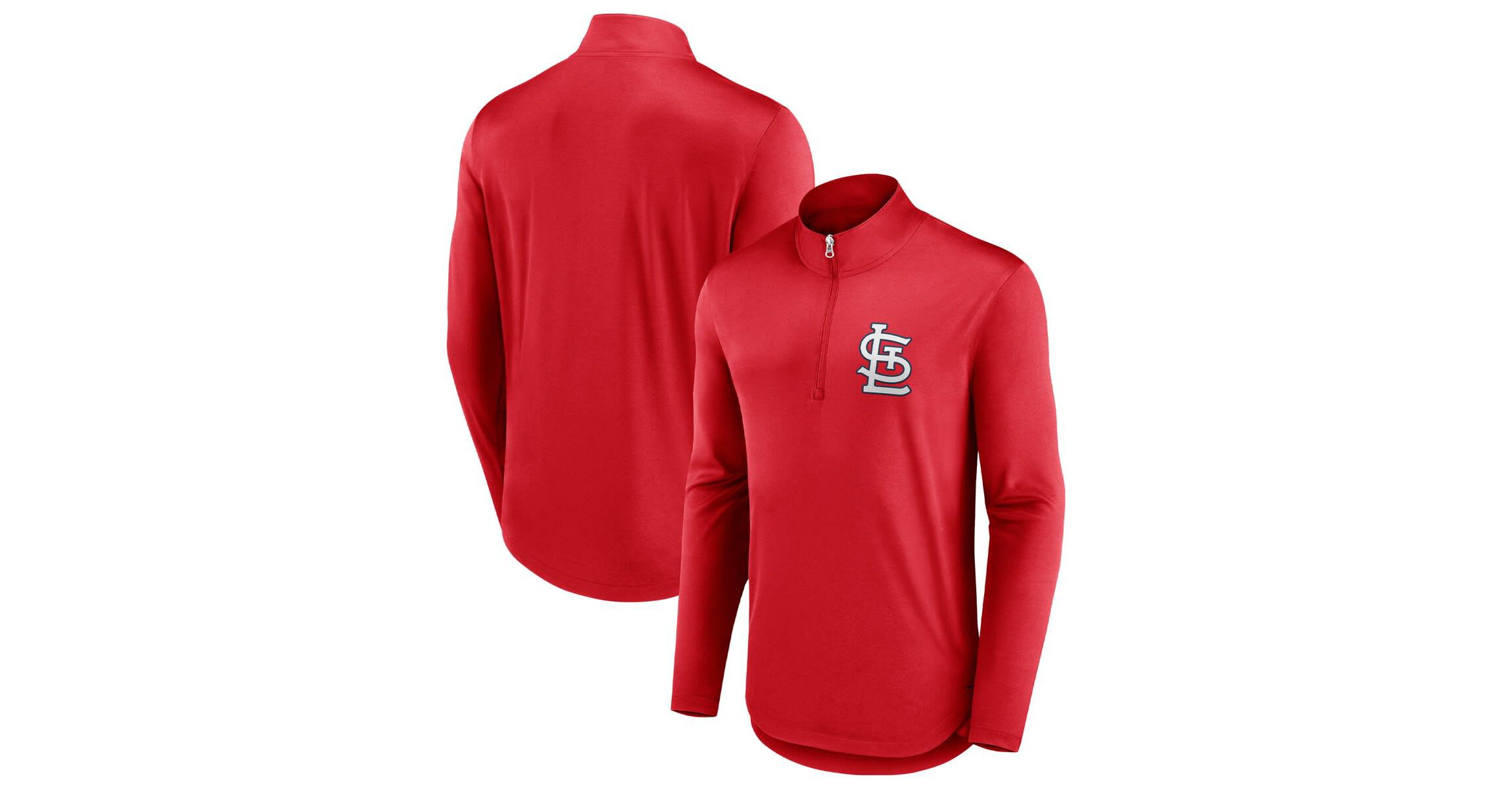 MLB Fanatics St. Louis Cardinals Tough Minded Lightweight Quarter-Zip Pullover