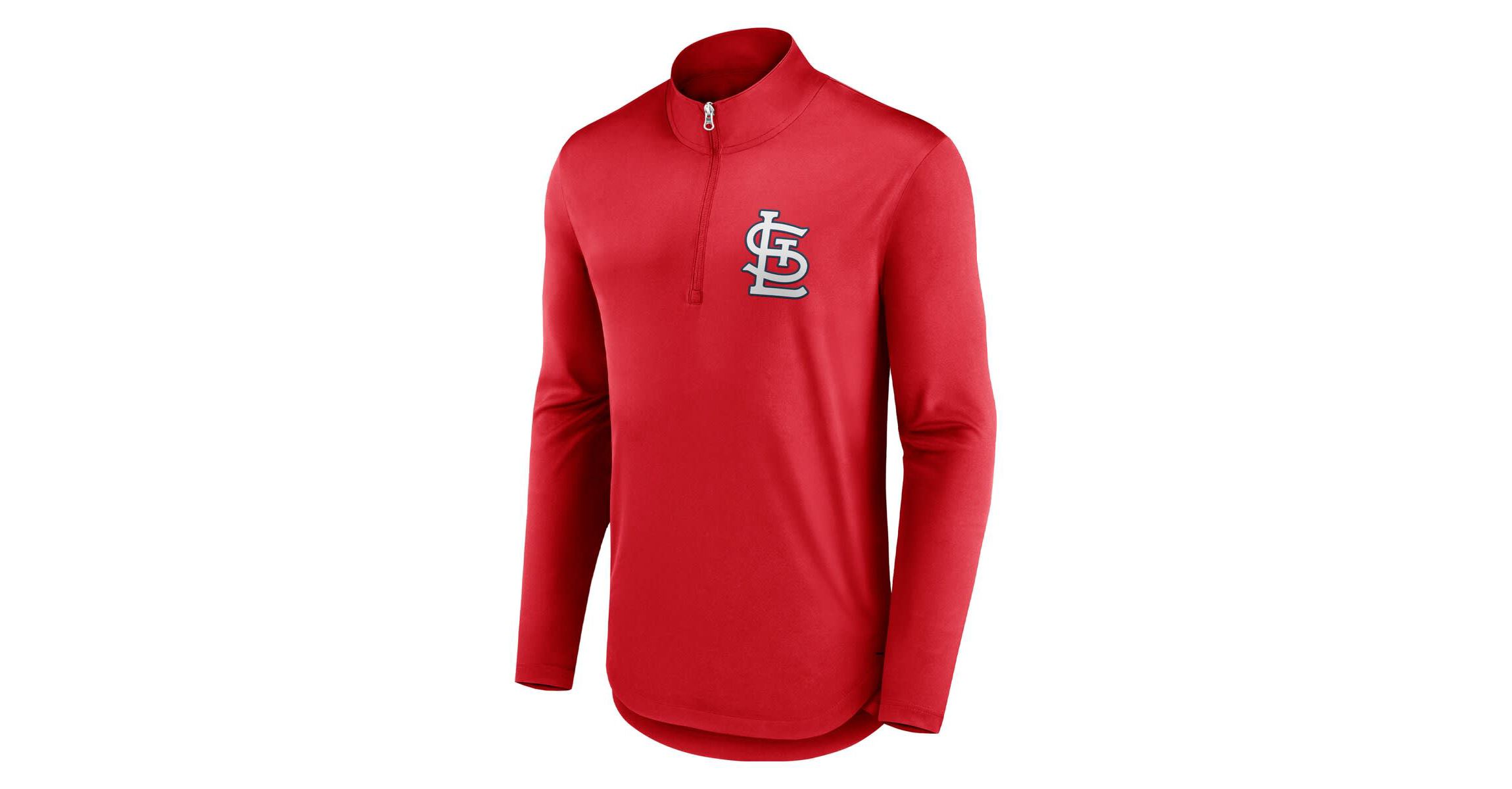 MLB Fanatics St. Louis Cardinals Tough Minded Lightweight Quarter-Zip Pullover