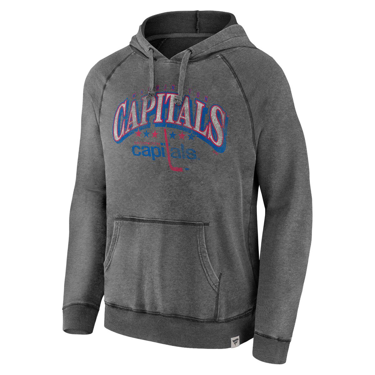 NHL Fanatics Washington Capitals Broken Ice Washed Raglan Pullover Hoodie