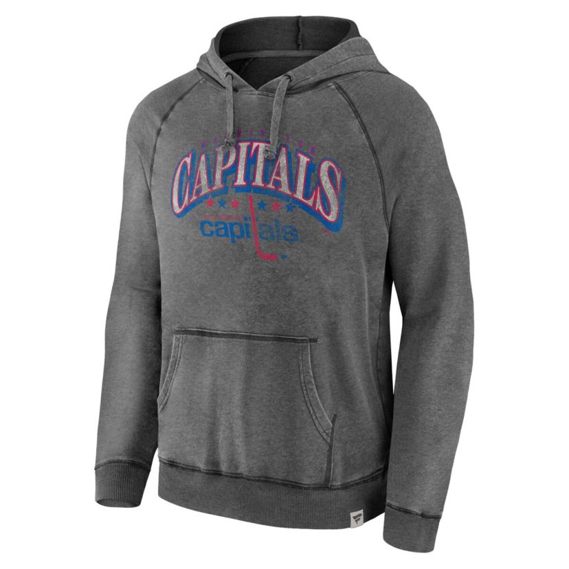 NHL Fanatics Washington Capitals Broken Ice Washed Raglan Pullover Hoodie