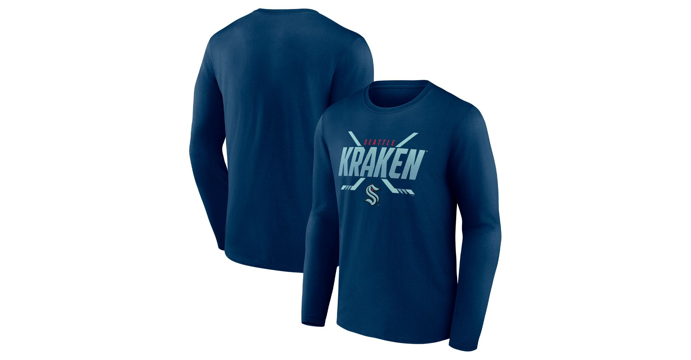 NHL Fanatics Deep Sea Seattle Kraken Covert Long Sleeve T-Shirt