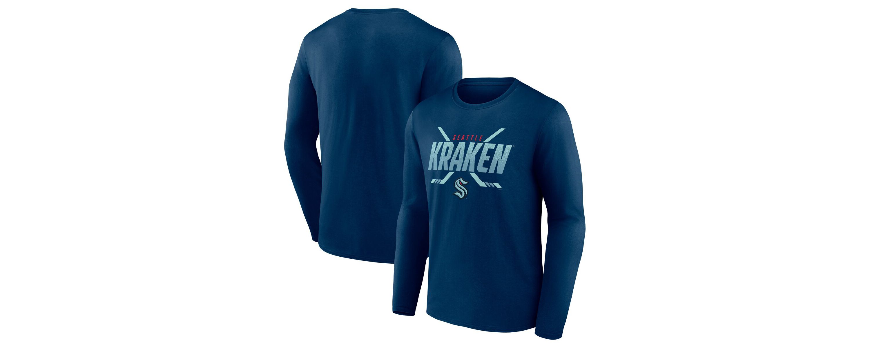 NHL Fanatics Deep Sea Seattle Kraken Covert Long Sleeve T-Shirt