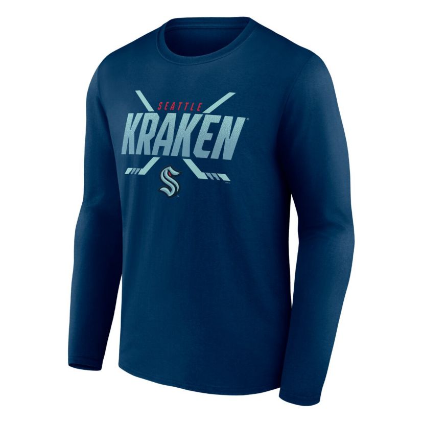 NHL Fanatics Deep Sea Seattle Kraken Covert Long Sleeve T-Shirt