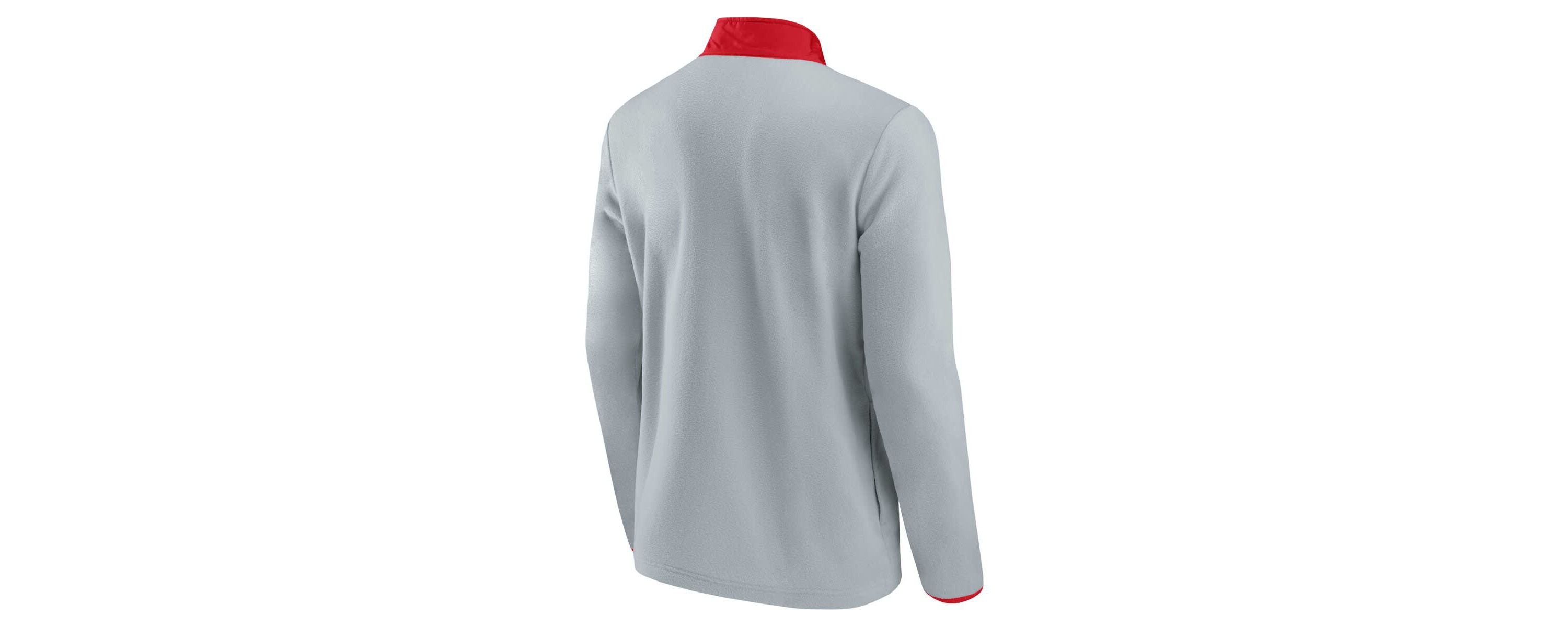 NHL Fanatics Washington Capitals Hockey Polar Fleece Quarter-Snap Jacket