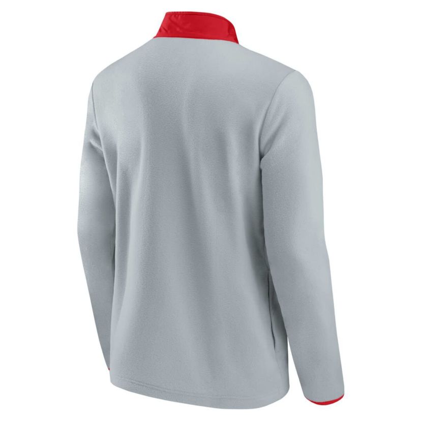 NHL Fanatics Washington Capitals Hockey Polar Fleece Quarter-Snap Jacket