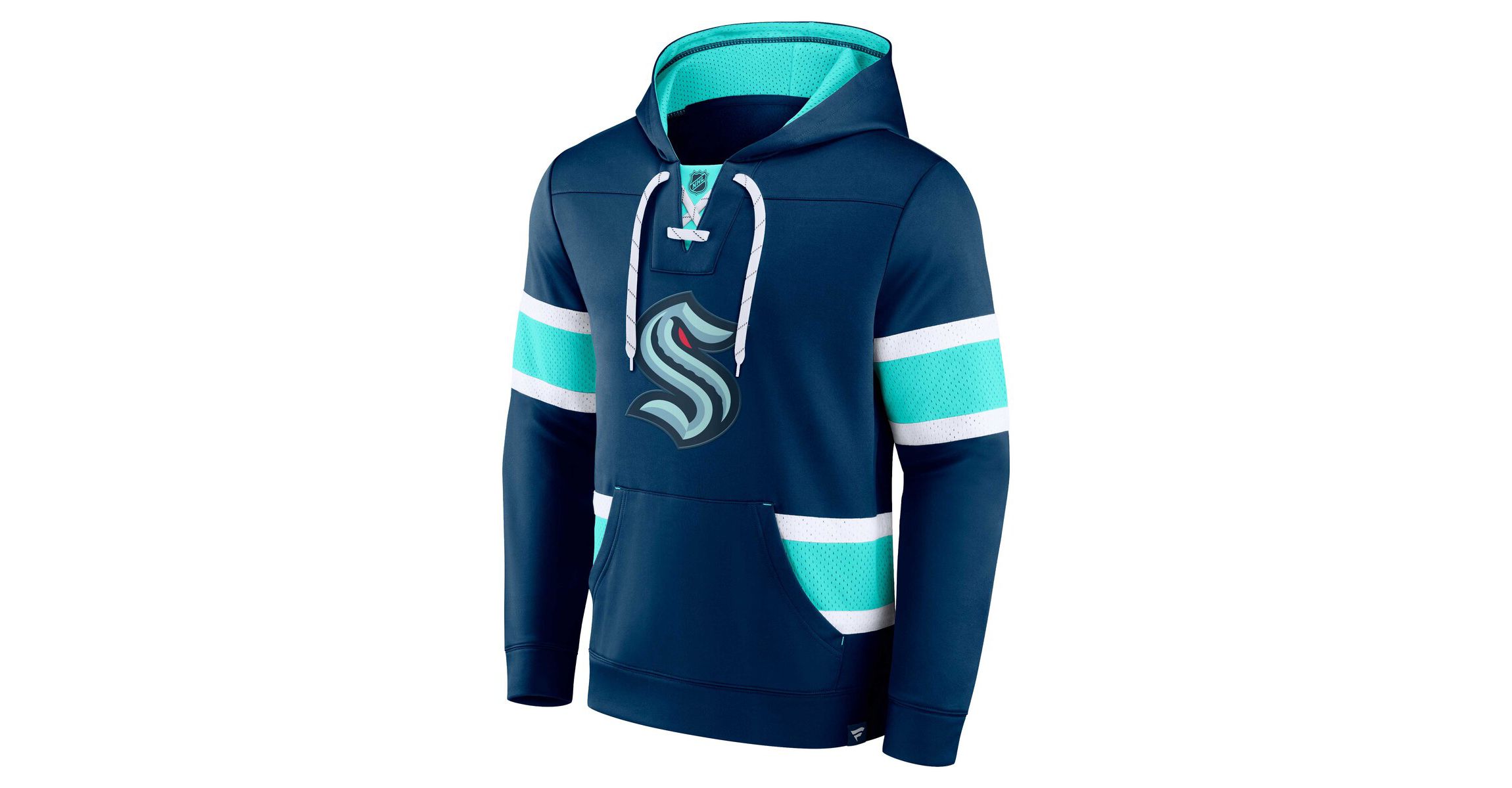 NHL Fanatics Deep Sea Seattle Kraken Powerplay Warrior Pullover Hoodie