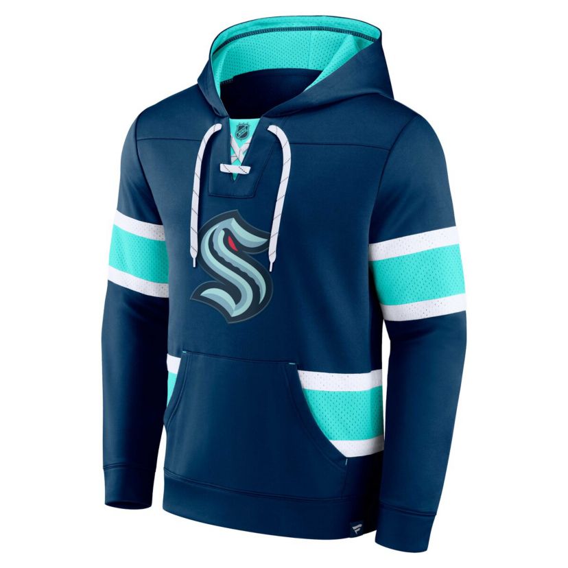 NHL Fanatics Deep Sea Seattle Kraken Powerplay Warrior Pullover Hoodie