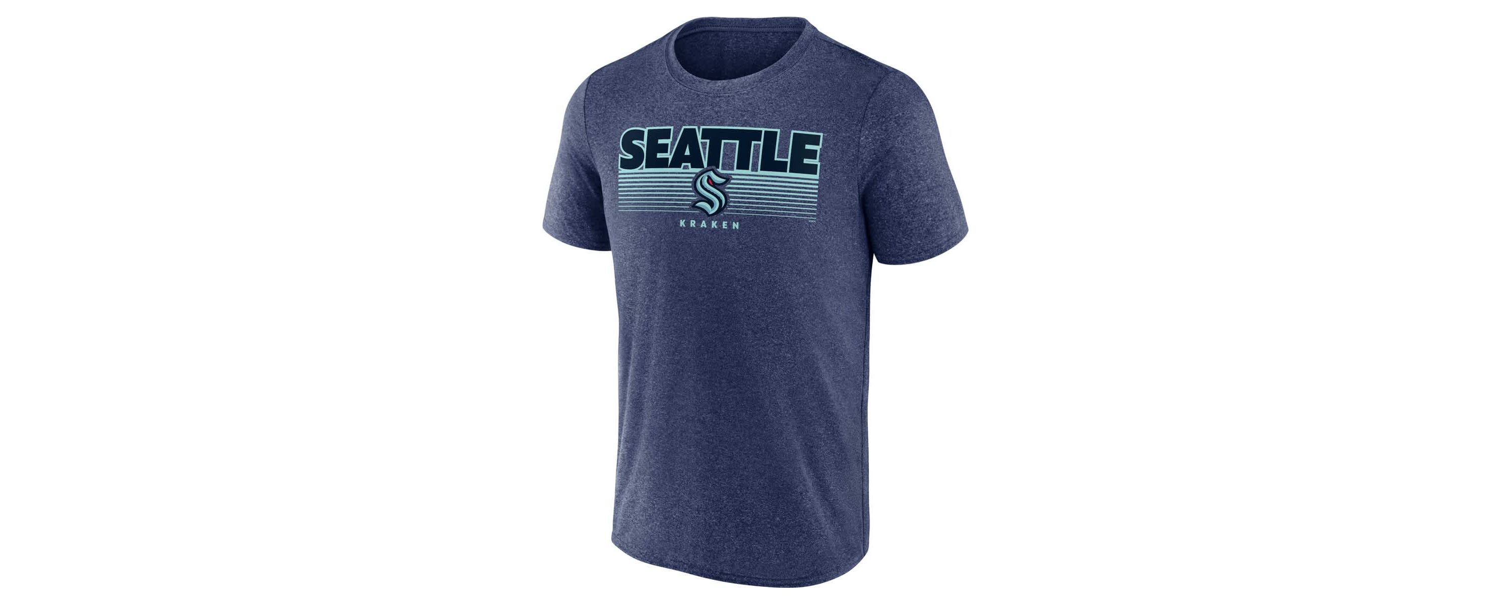 NHL Fanatics ed Deep Sea Seattle Kraken Prodigy Performance T-Shirt