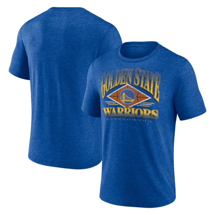 NBA Fanatics Golden State Warriors True Classics Power Phase Tri-Blend T-Shirt