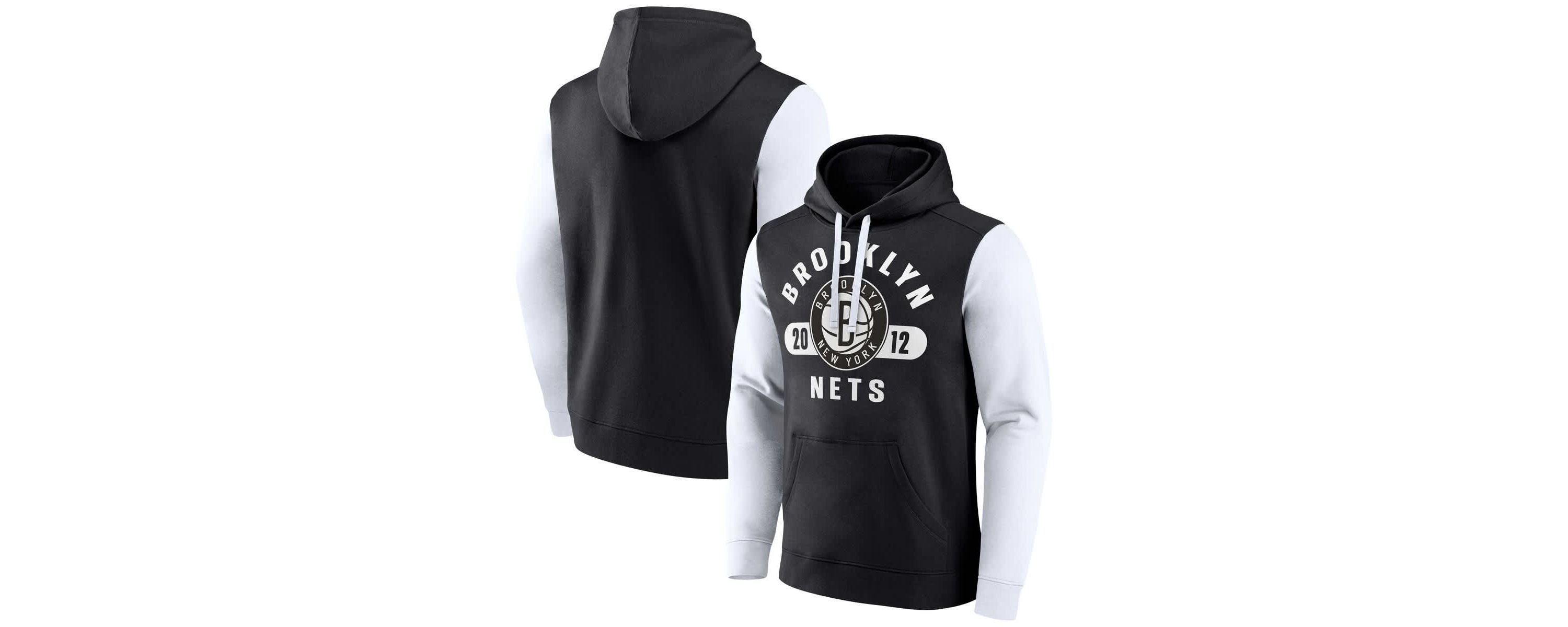 NBA Fanatics Brooklyn Nets Attack Colorblock Pullover Hoodie