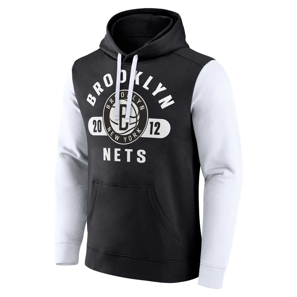 NBA Fanatics Brooklyn Nets Attack Colorblock Pullover Hoodie