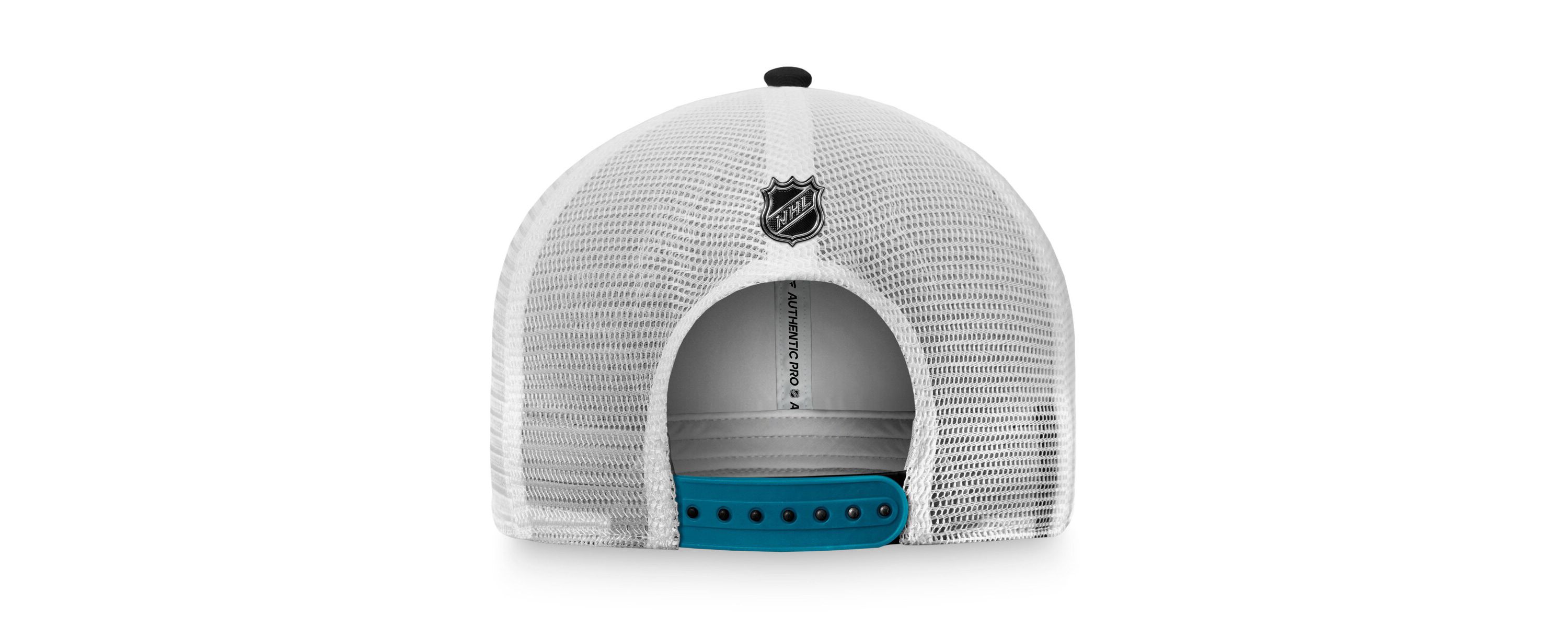 NHL Fanatics Black/White San Jose Sharks Authentic Pro Trucker Snapback Hat