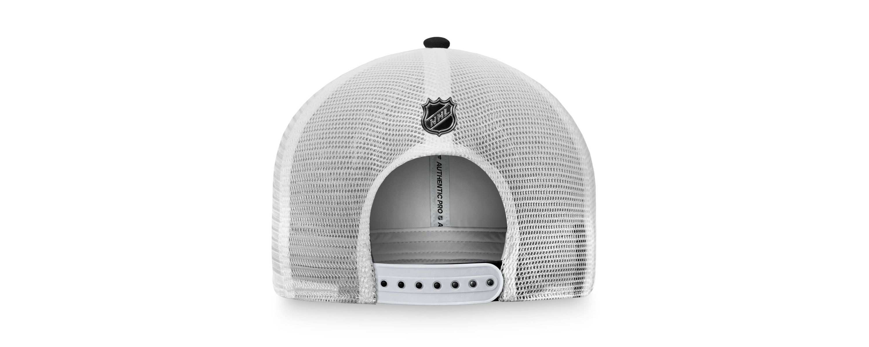 NHL Fanatics Black/White Chicago Blackhawks Authentic Pro Trucker Snapback Hat