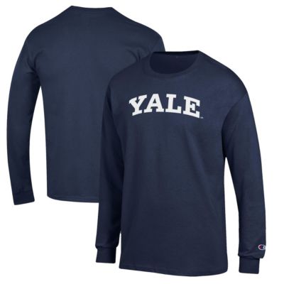 Champion Men's NCAA Yale Bulldogs Jersey Long Sleeve T-Shirt, Navy Blue, 3XL