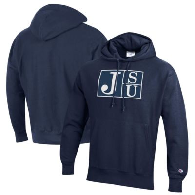 Champion Men's NCAA Jackson State Tigers Reverse Weave Pullover Hoodie, Navy Blue, 3XL