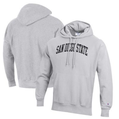 Champion Men's NCAA San Diego State Aztecs Reverse Weave Pullover Hoodie, Gray, 3XL